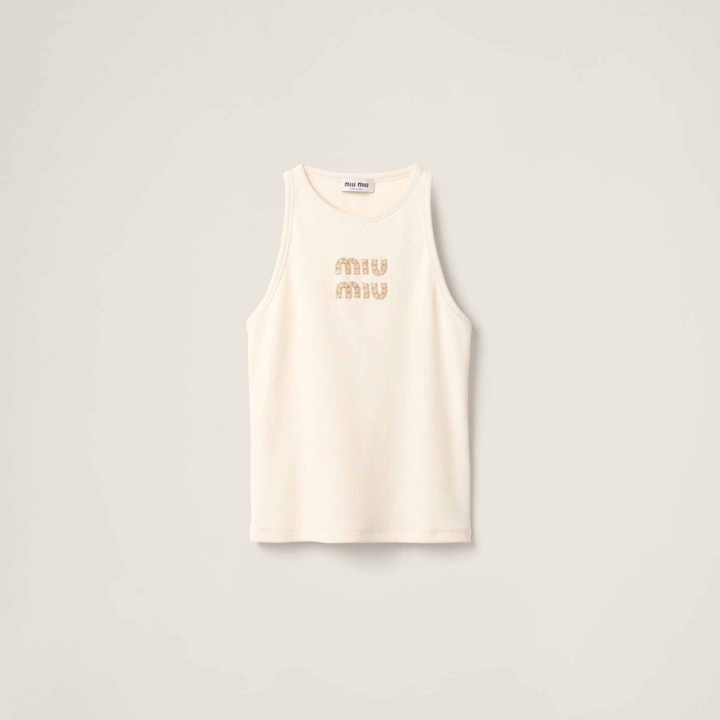 Ribbed Jersey Tank Top