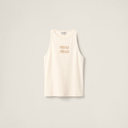 Ribbed Jersey Tank Top