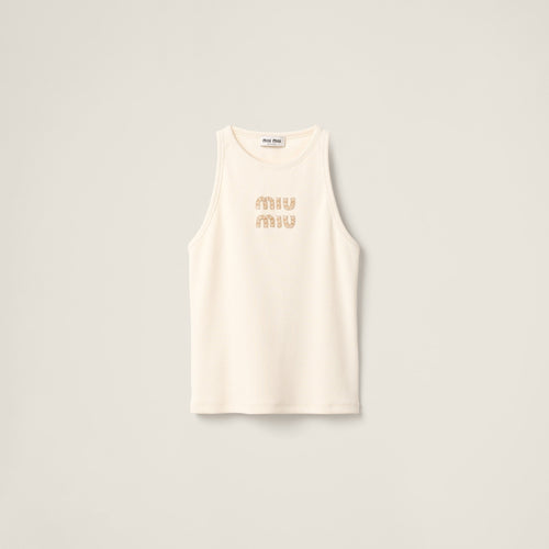 Ribbed Jersey Tank Top